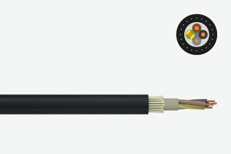 Self-supporting aerial power cable (N)Y(Zg)2Y