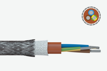 Armoured silicone insulated cable SiHF/GLS-P