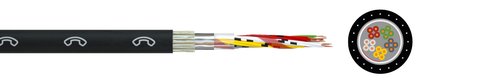 Self-supporting communication cable A-02YS(St)(Zg)2Y St III Bd