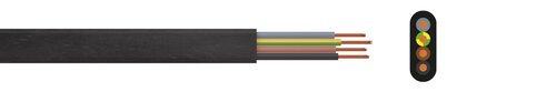 Rubber flat cable for festoon application PLANOFLEX  NGFLGOEU