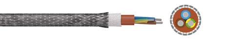 Armoured silicone insulated cable SiHF/GLS-P
