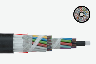 Optical fibre cable - standard - outdoor A-DQ(ZN)B2Y 3.0 kN G.652D (ZT)