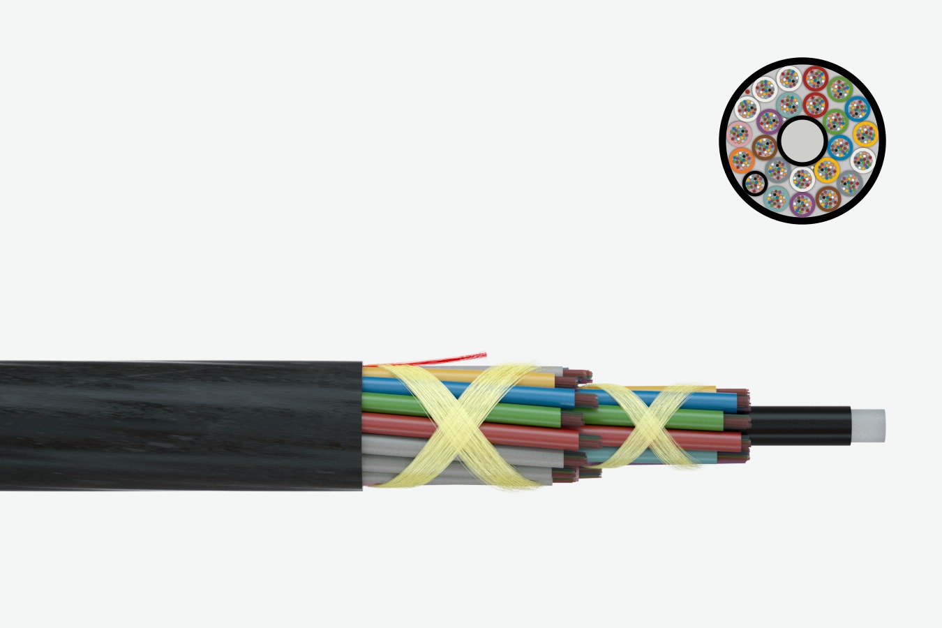 Optical Mini Cable A-DQ2Y nx24 G.657A1/G.652D (HT)