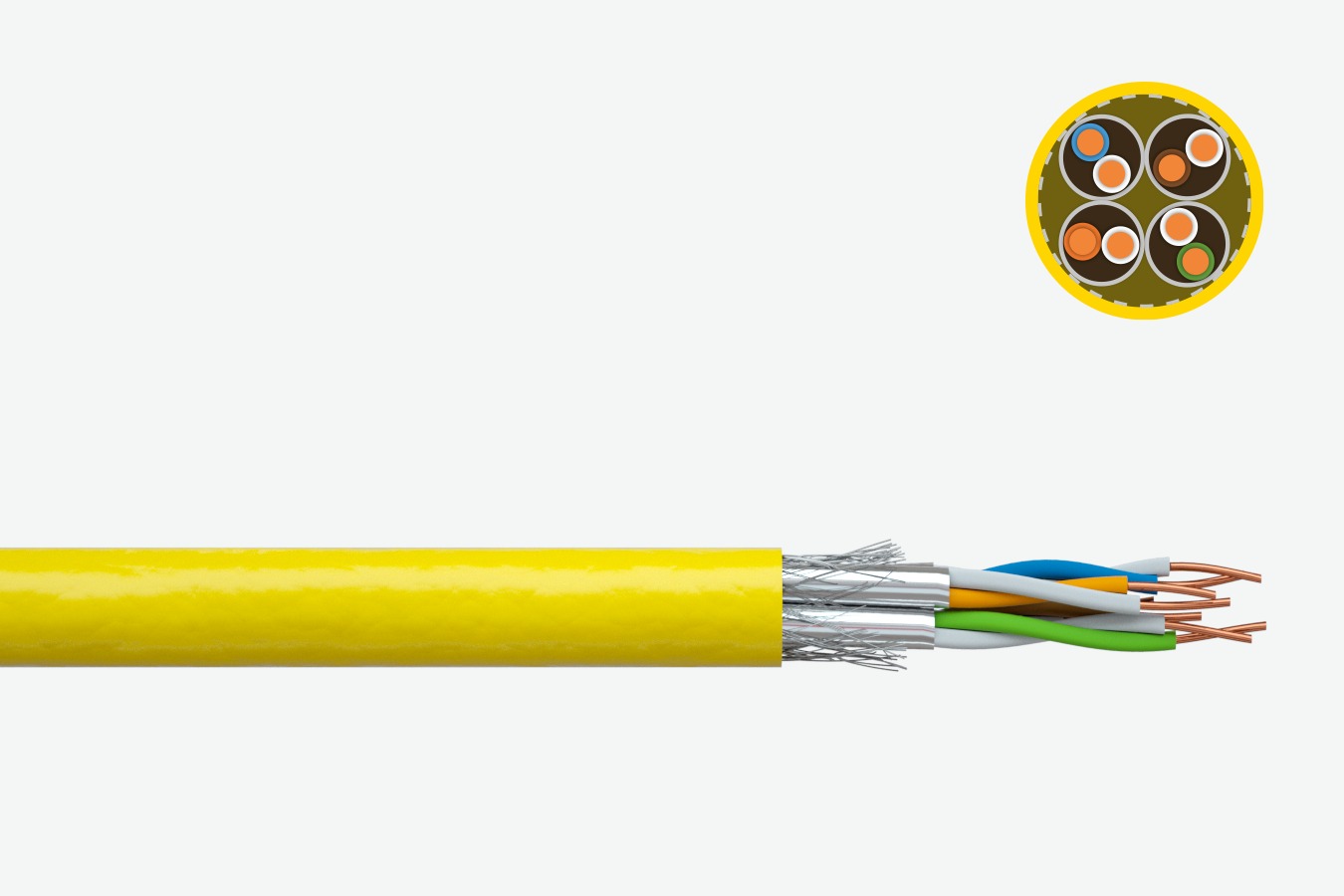 LAN cable FABER® dataline 1300 STP (S-FTP) AWG 23