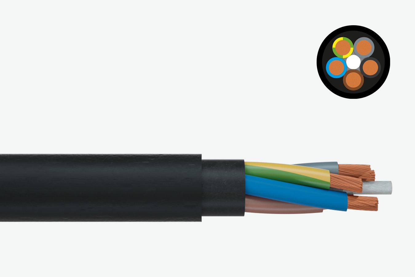 Heat-resistant rubber cable H07BN4-F