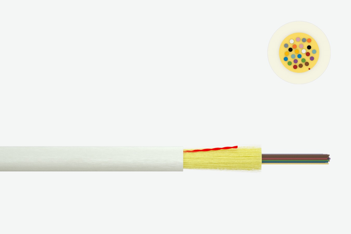 Indoor fibre optic cable I-D(ZN)H G.657A2 B2CA