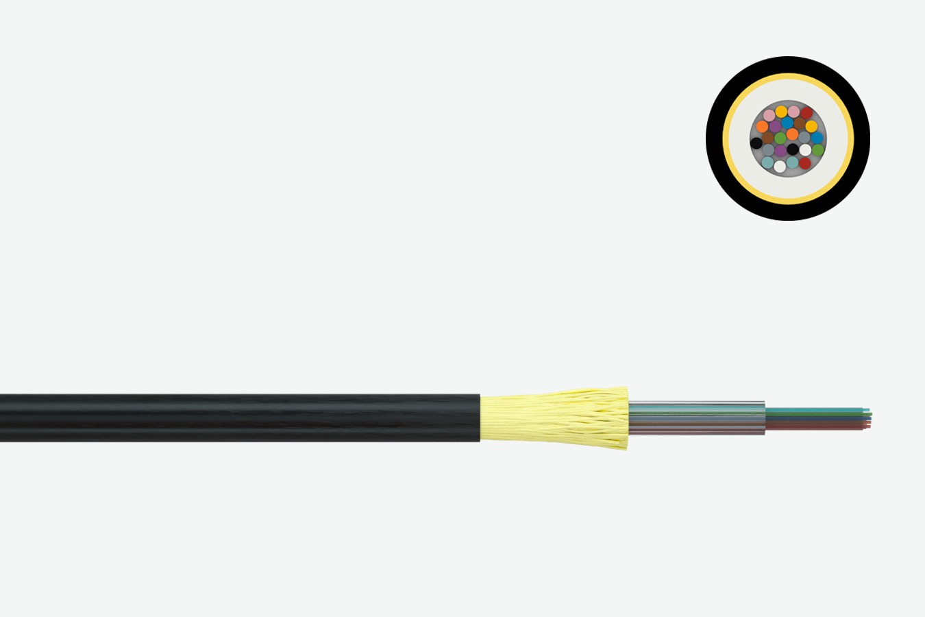 Optical micro cable (7/4, 10/6) A-D(ZN)2Y (HT)