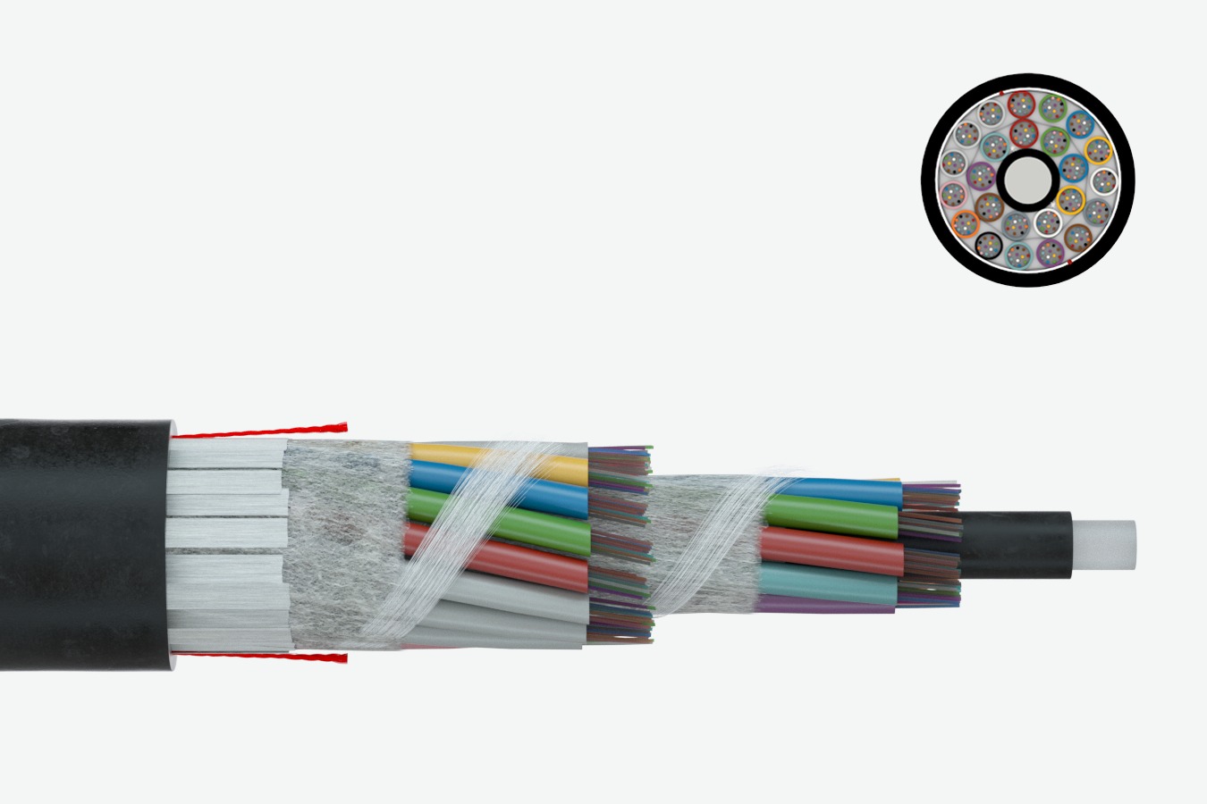 Fibre optic cable A/I-DQ(ZN)BH nx12 G.652D (HT)