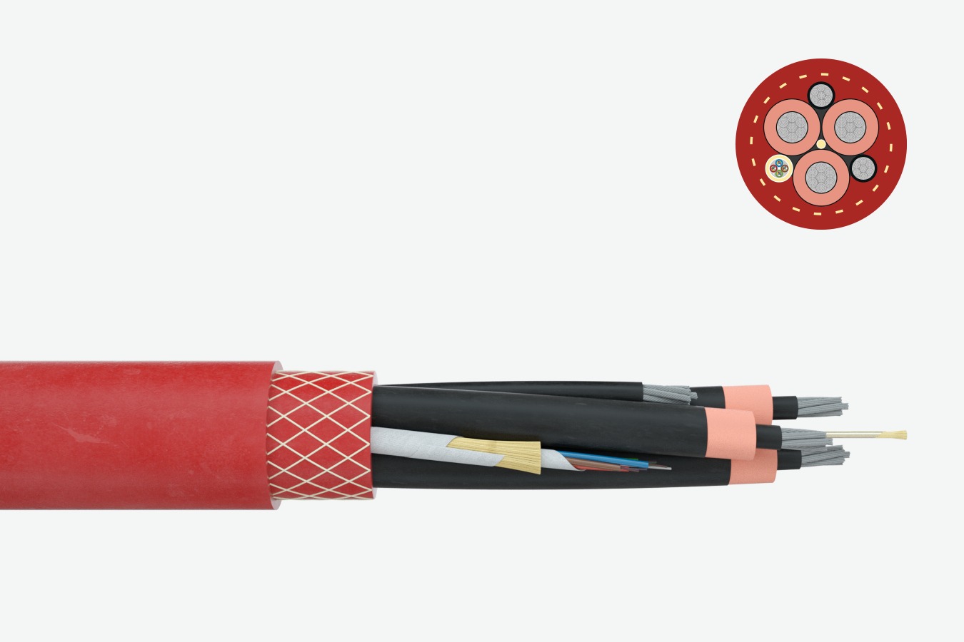 Medium voltage reeling cable / FO TRATOSFLEX-ES3-FO® Type K