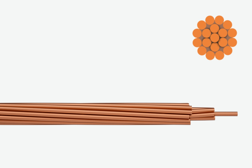 Copper conductor, soft, bare 1X16 mm² 7x1.7mm