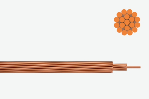 Copper conductor, hard, bare 1X50 mm² 19x1.8 mm