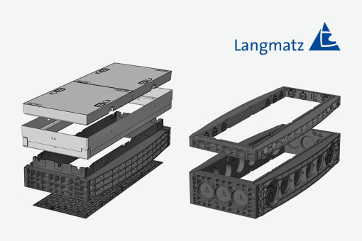 LANGMATZ EK478 Basic kit 400X1165 mm D400 CONCRETE, Hexagonal locking